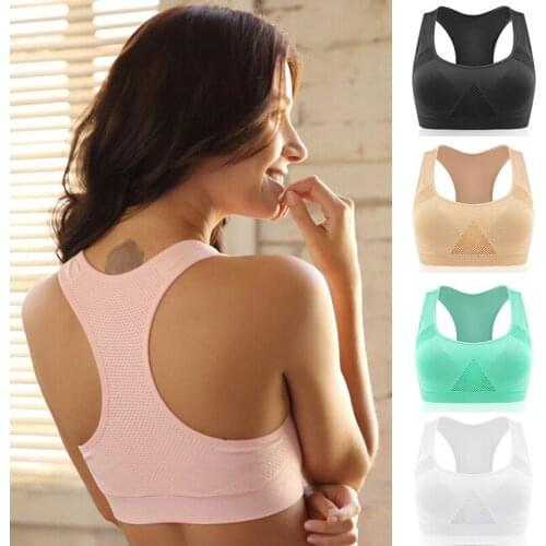 Women Seamless Solid Y-line Straps Fitness Bra Clothing For Female Stretch Tank Crop Tops Women Padded Vest Tanks