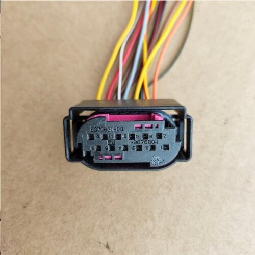 1pcs/lot 12 Pin/Way Lane Assist LCA Connector Plug Wire Harness Pigtail For BMW VW Audi Porsche 4E0 972 713 4E0972713 1-967680-1