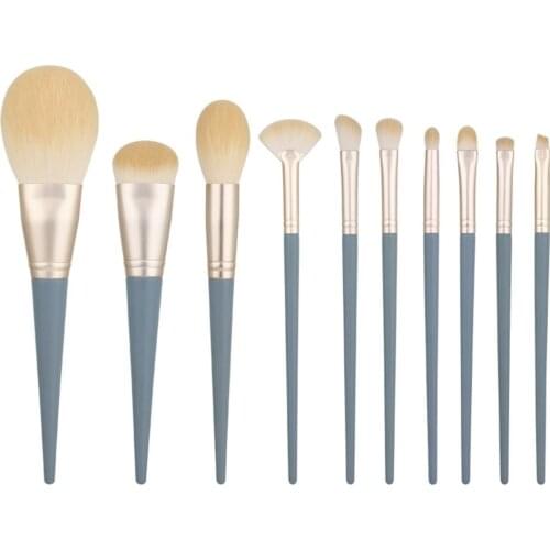 10pcs Super Soft Makeup Brush Set Powder Blush Eyeshadow Concealer Lip Eye Make Up Brushes Beauty Tools