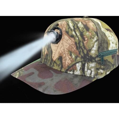 2107 Camouflage Night Fishing Caps With Head Light 5W High Brightness LED Lamp Outdoor Camping Multi-purpose Cap Free Size