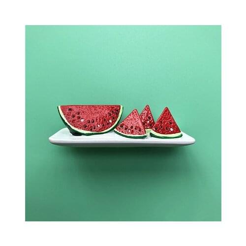 3D stereo watermelon fruit simulation fridge magnet cute creative tape photo meaasge paste refrigerator decoration