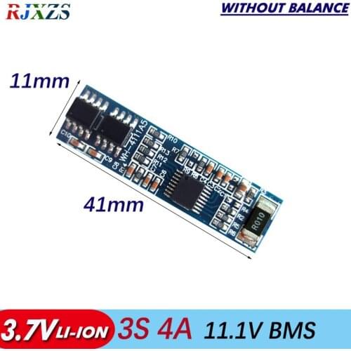 3S 4A Lipo Lithium Polymer BMS/PCM/PCB battery protection circuit board for 3 Packs 18650 Li-ion Battery Cell circuit board