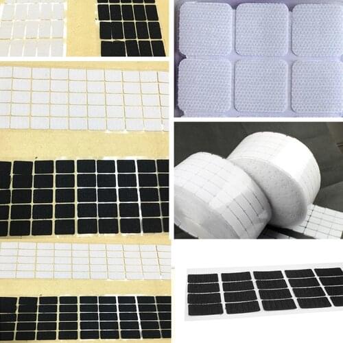 50Pairs Glue on Hook And Loop Self Adhesive Fastener Tape Magic Nylon Sticker back hook loop for Sewing Craft DIY Accessories