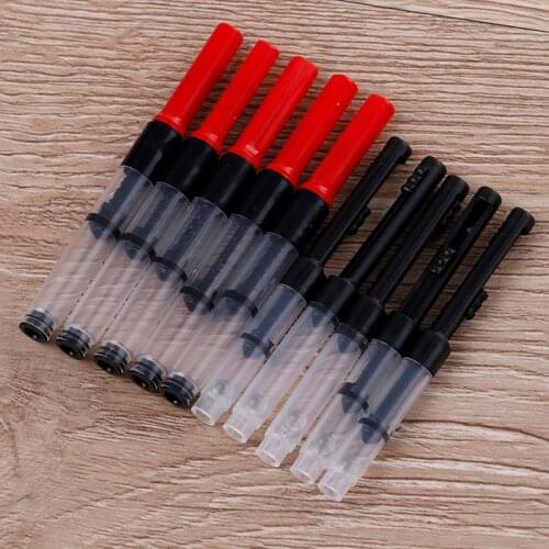 1pc Replaceable Black and Red Fountain Pen Portable Ink Cartridge Refills FOUNTAIN PEN refill INK CONVERTER PUMP CARTRIDGES