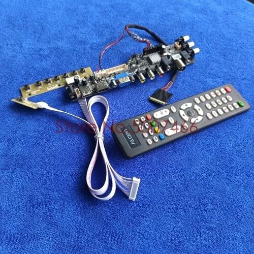 For LP125WH2-SLB1/SLB2/SLB3/SLB4 LVDS 40-Pin universal DVB digital 1366*768 VGA USB TV 3663 panel LCD Controller board Kit