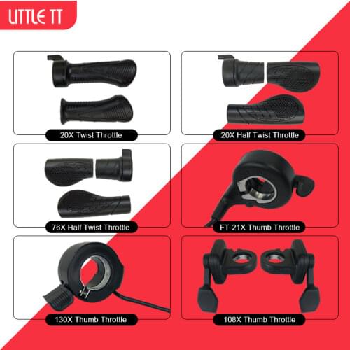 Electric Bicycle Thumb Throttle Wuxing Left/Right Side Whole Throttle Half Twist Throttle Handle ebike 3 Pin Waterproof SM Plug