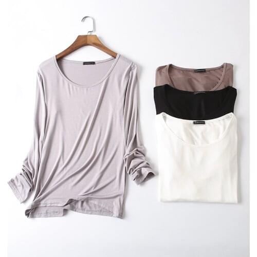 Basic T Shirt Women Long Sleeve Womens Tops Spring Autumn Tee Shirt Women Korean Style T-Shirt Cotton New Plus Size Tshirt D107