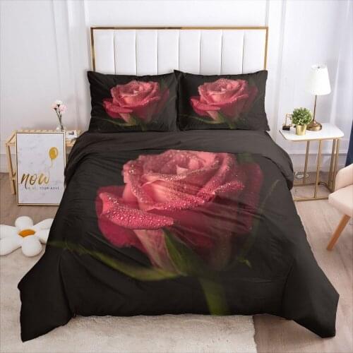 3D Bed Linen Set Flower Designer Duvet Cover Set Bedding Sets Quilt Covers and Pillow cases King Queen Double Size Bedclothes