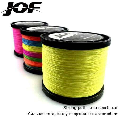 JOF Carp Fishing Accessories Sea 8 Strands Braided Fishing Line Multifilament 500M 300M 100M PE Fishing Thread 100LB 80LB 50LB
