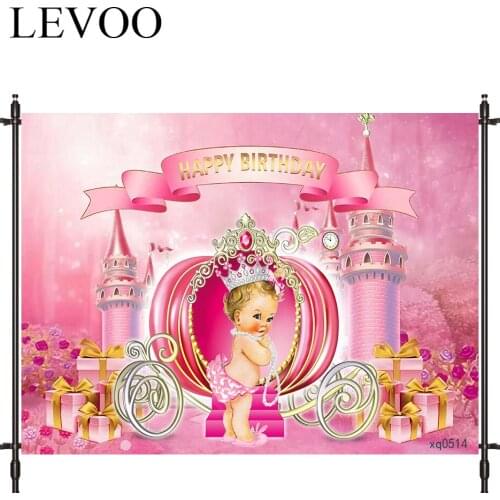 LEVOO Photographic Background Castle Pink Princess Noble Kawaii Background Photobooth Photo Studio Fabric Shoot