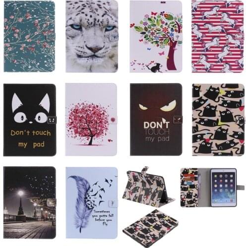 Fashion Tree Horse Print PU Leather Flip Cases For Apple iPad Mini 1 2 3 Cases with Card Holder Stand Cover For ipad Mini 3 2 1