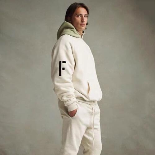 Grace Of God 7th Autumn Winter Mens Warm Velvet High Street Hip-Hop Comfortable Simple Round Neck Sweater Sweats