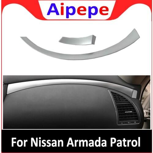 For Nissan Armada Patrol Royale Nismo Infiniti QX56 QX80 Y62 2016 2017 2018 2020 ABS Front Center Console Cover Trim Car Styling