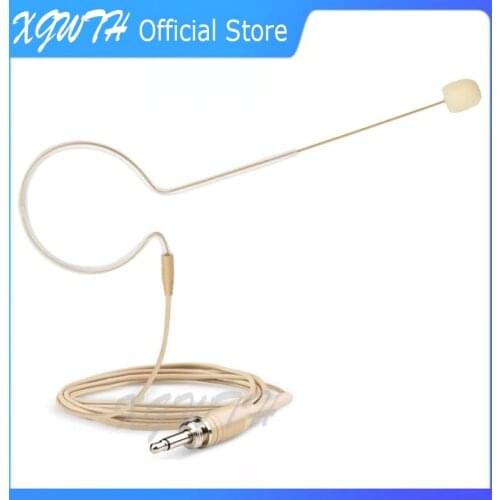 Single Ear Earset Hanging Headset Headworn Microphone Condenser Omnidirectional Mic Wireless System Bodypack Transmitter 3.5mm