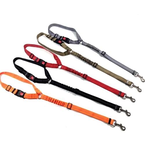 Nylon Pet Car Safety Traction Rope Dual-Purpose Retractable Buffer Traction Belt Pet Dog Cat Adjustable Safety Belt