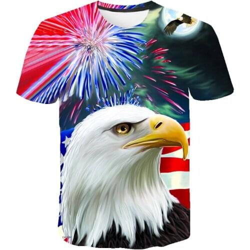 New American Eagle Printed 3D T-shirt Men USA Banner short sleeve shirt Hip Hop Men Women Eagle T shirt Tops Tee Shirt Homme