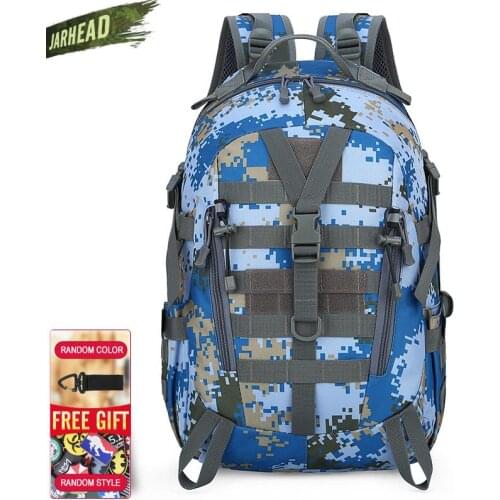 New Molle Camo Tactical Backpack Military Army Mochila Waterproof Hiking Hunting Backpack Tourist Rucksack Outdoor Sport Bag