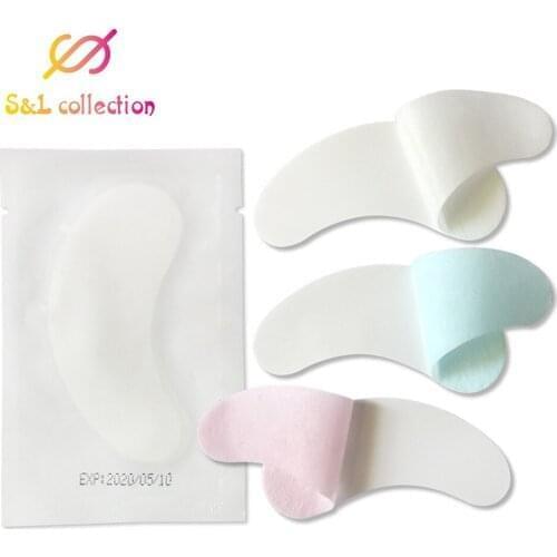 50pairs Hot Mix Colors Eyes Paper Patches Under Eye Pads Pearl Eye Tips Sticker Wraps Eyelash Extension Make Up Tool Left&Right