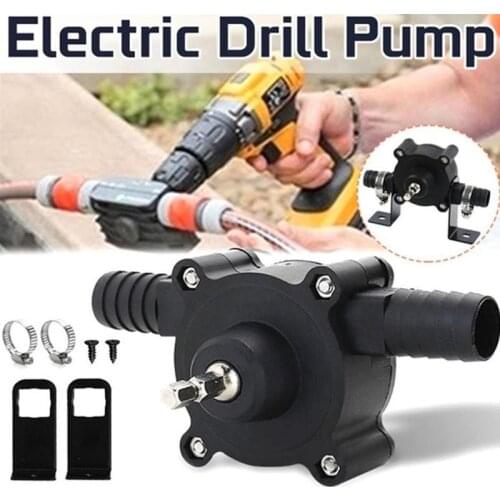 Portable Electric Drill Pump Oil Fluid Water Pump Mini Hand Self-priming Liquid Transfer Pumps Home Garden Outdoor Tool