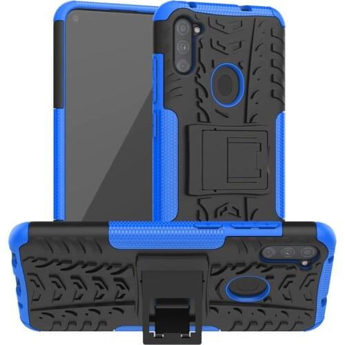 Rugged Cover Case for Samsung A11 Case Samsung Galaxy A11 M11 Bumper Shockproof Hard TPU Silicone Armor Phone Case Stand Holder