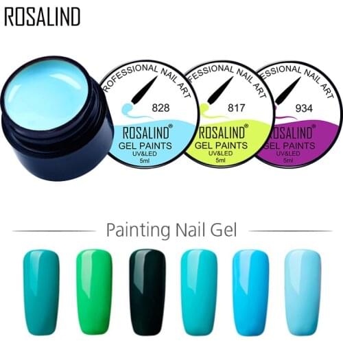 ROSALIND Gel 1S 5ML Gel Lacquer 801-942 Pure Color UV Nail Varnishes Manicure DIY French Nail Art Polish Design Nail Painting