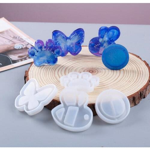 DIY Bee Cat Paw Butterfly Decor Shaker Silicone Mold Epoxy Resin Jewelry Fillings Pendant Accessory Charms Handmade Mould Craft