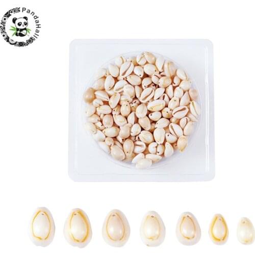 About 120~150pcs/box Spiral Shell Beads For Jewelry Making DIY Findings Cowrie Shells Oval Sea 9~12x10~16x3~7mm Hole 1~2mm