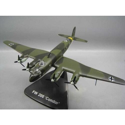 Diecast Alloy Plane Model 1/144 Scale World War II German Classic Bombers FW200C-4 CONDOR Aircraft Airplane toys F Collectible