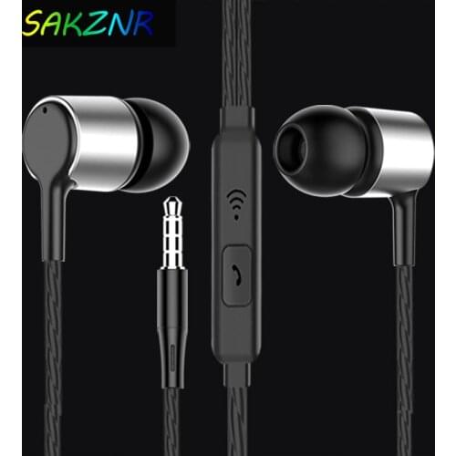 Sport Earphone Wired Super Bass 3.5mm Crack Ear phone Earbud with Microphone Hands Free for Samsung Xiaomi Huawei Iphone