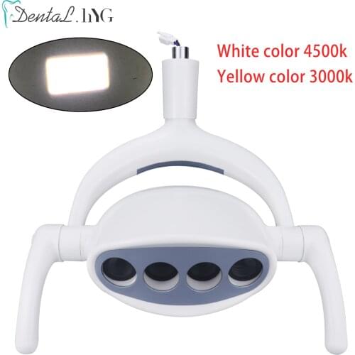 Dental Operation Lamp Induction Lighting White Yellow Color Temperature Illumination Adjustable Good Quality 4 LEDs Shadowless