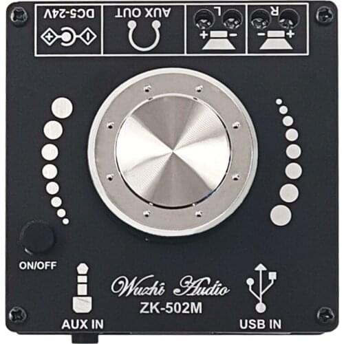 Top ZK-502M Amplifier Board HIFI 2.0 Stereo Bluetooth Digital Power Amplifier Module 50Wx2
