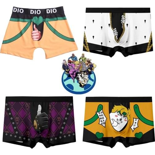 Anime JoJo 's Bizarre Adventure Funny Underwear Underpants Men Women Otaku Boxers Briefs Safety Shorts Panties Cosplay Costume