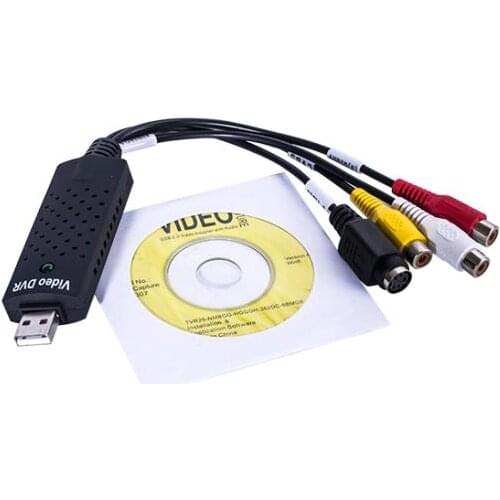 1 Channel AV USB 2.0 Capture Cards Video TV DVD VHS Audio Capture Adapter Card Surveillance Video Monitor DVR win 7 8 10 Win XP