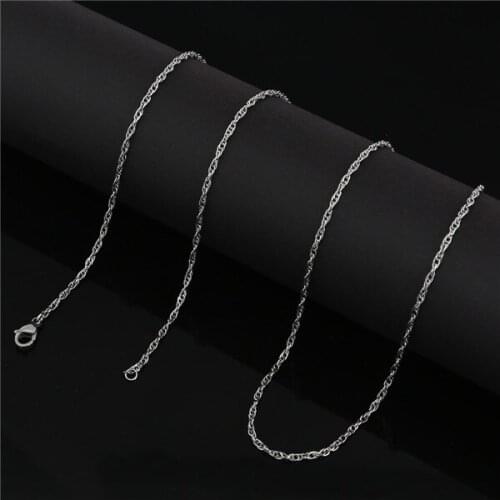Vinnie Design Jewelry Stainless Steel Chains Necklace 80cm Silver Plated Link Chain for Coin Holder Pendant