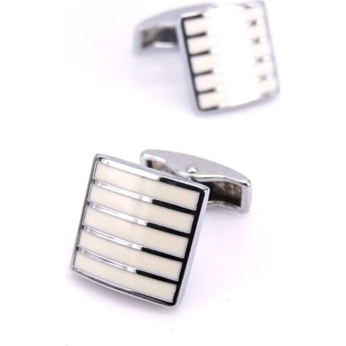 XKZM High Quality Men Cuff Links Vintage Mens Wedding Party Gift Classical White stripes Cufflinks Business gift brand Jewellery