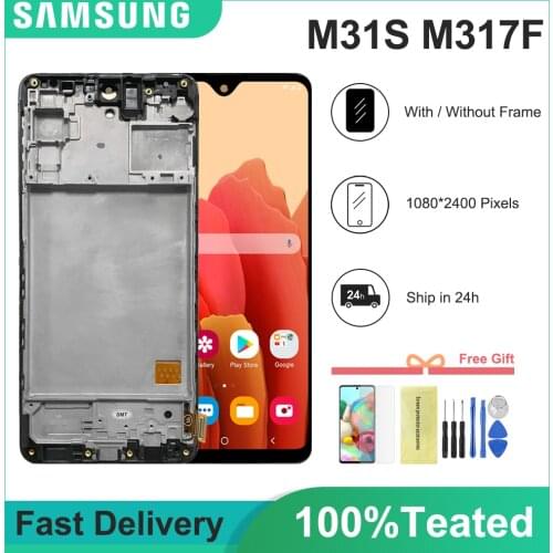 6.5" AMOLED M317 LCD For Samsung Galaxy M31S Lcd Display Touch Screen Digitizer Assembly Replacement For Samsung M317F Display