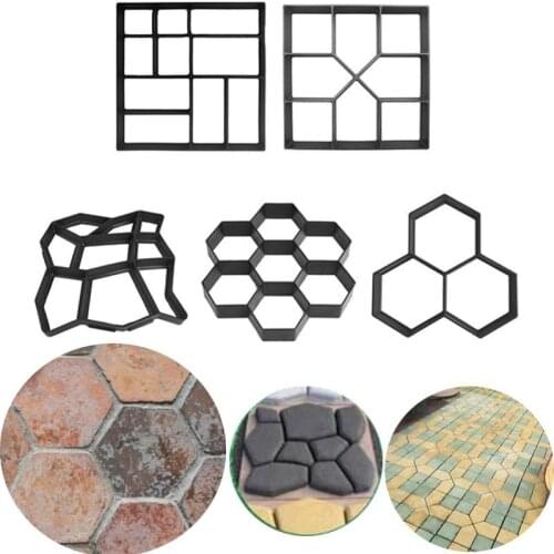 1pcs DIY Plastic Pavement Brick Concrete Stepping Stone Cement Mould Paving Road Mold for Construction Garden Home Decoration