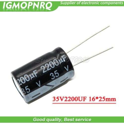 5PCS 35V2200UF 16*25mm 2200UF 35V Aluminum electrolytic capacitor