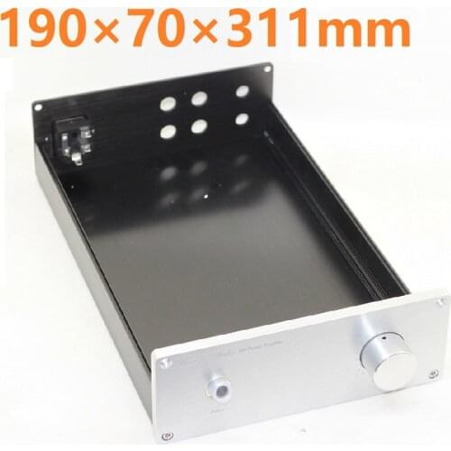 DIY Aluminum Power Amplifier Chassis PSU Box Home Audio Preamp Hifi Case Decoding Shell Headphone Amp Enclosure W190 H70 D311