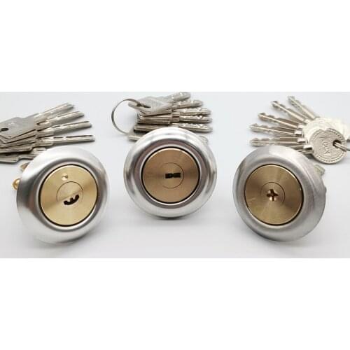 High Quality Copper Door Lock Cylinder with 6 Key Rotary Switch for Door Lock Cylinder Replacement Parts Hardware