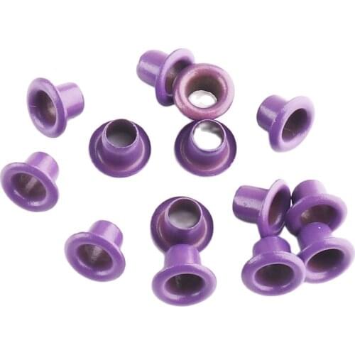 Brass eyelet 6*3*4mm Purple for Leather Craft DIY Scrapbooking Shoes Belts Cap Bag Tag Fashion Practical Sewing Accessories