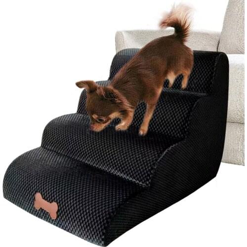 3-Step/4-Step Pet Stairs Pet Cat Steps Ladder Pet Ladder Supplies Stairs Step Sofa Anti-slip For Small Dogs Pineapple Surface
