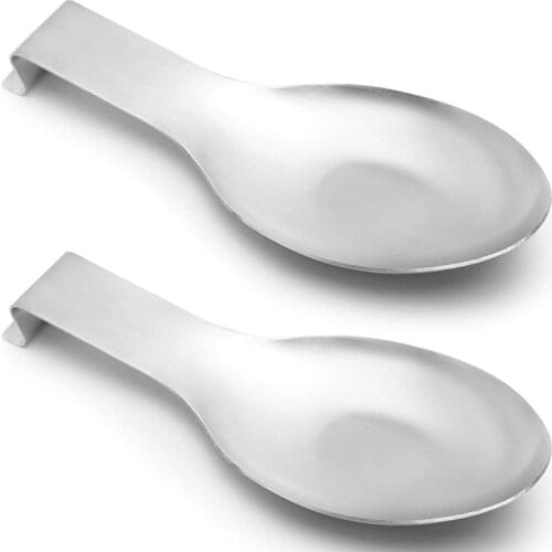 Spoon Rest for Kitchen Counter Cooking Utensil Rest Spoon Ladle Holder for Stove Top Rust Resistant (2PCS)