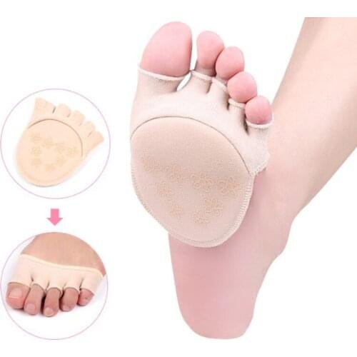 Dispensing Five Finger Socks Half Cut Cotton Sweat Half Palm Full Toe Open Toe High Heel Silicone Non-slip Invisible Socks
