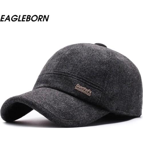 NEW Luxury Brand Cotton Velvet Baseball Caps for Men Sport Hats Hat Trucker Cap Dad Hat Winter Striped Lattice Snapback Ear Cap