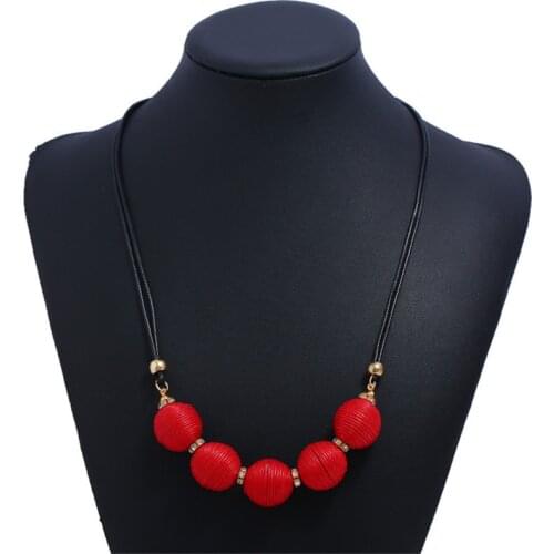 ADOLPH Star Jewelry ball simple Pendants Necklaces For Woman New Ethnic Vintage Crystal Choker Necklace Statement Accessories