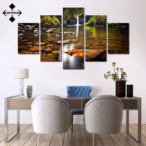 Landscape Wall Art Canvas Painting 5 Pieces Modern Scenery Posters and Prints Nordic Art Printing Pictures for Living Room Decor