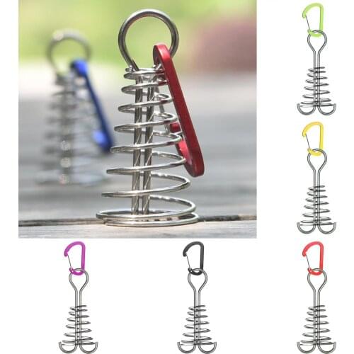 Outdoor Camping Tent Rope Buckle Hook Pallet Accessories with Carabiner Spring