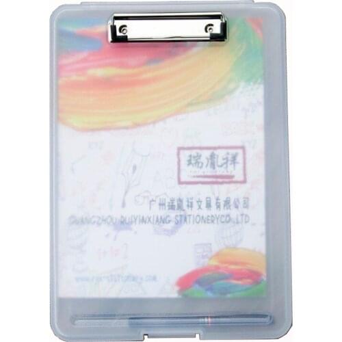 SlimMate Plastic Storage Clipboard with Low Profile Clip for Portable Mobile Organization