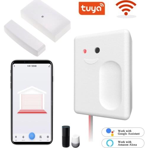 Tuya WiFi Smart Switch Opener Garage Door Controller Switch Timing EWeLink APP Remote Turn On/off Works With Alexa Google Home
